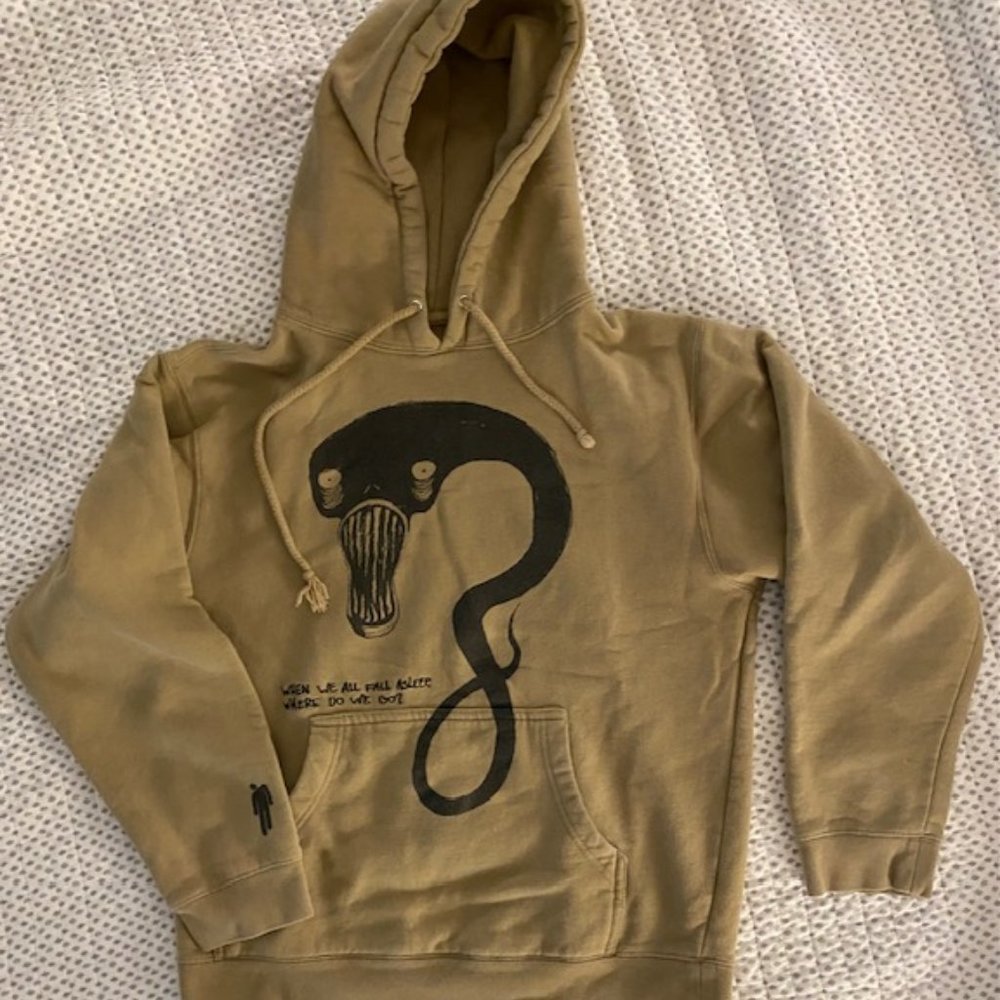 Billie Eilish When We Are All Asleep Y2K Hoodie Sweatshirt Pullover Band Small.